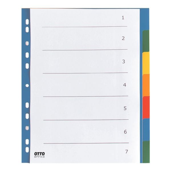 Kunststoftabbladen 7-delig blanco A4 Maxi