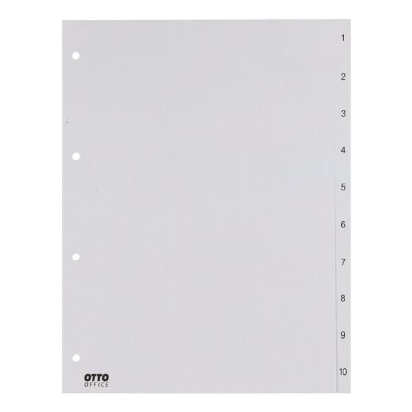 Kunststof tabbladen 1-10 A4 Maxi