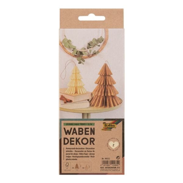 Set van 2 honingraatdennen »HYGGE XMAS TREES«