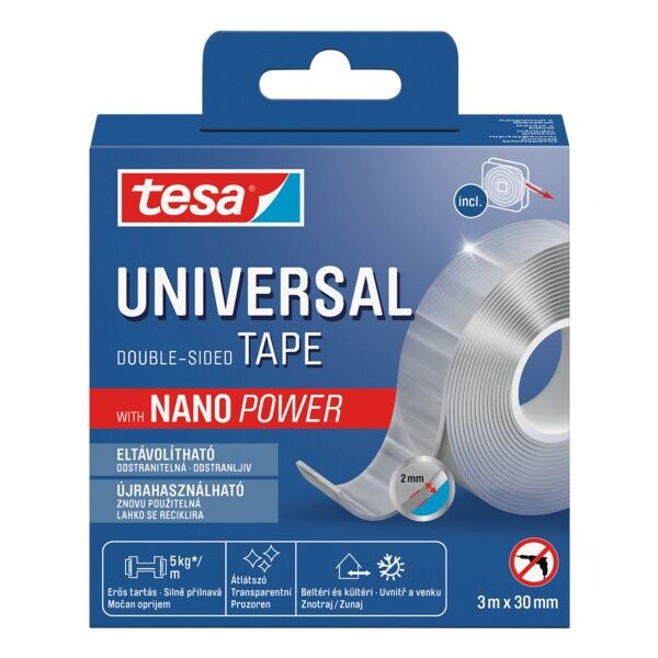 Dubbelzijdige tape »Universal Tape Nano Power« 30 mm / 3 m