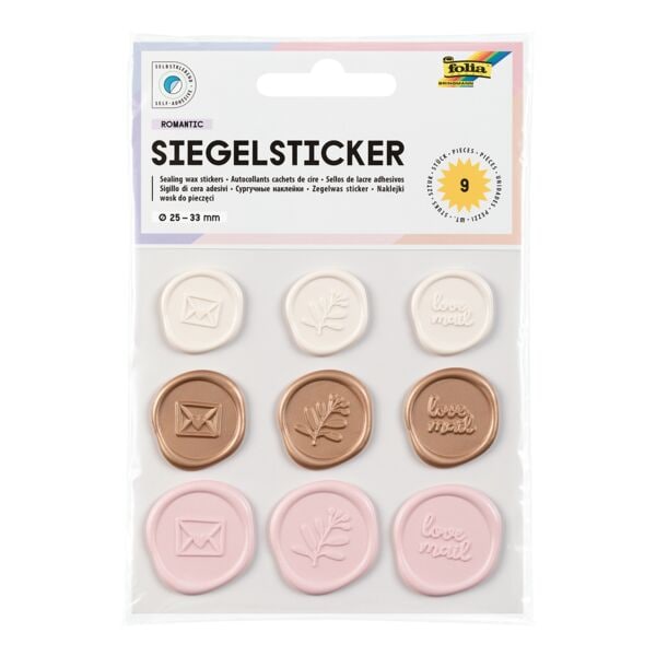 Zegelstickers »Romantic« 9 stuks