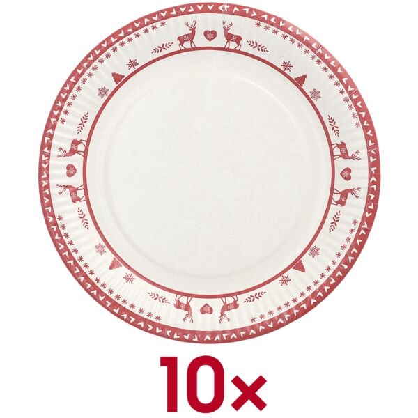 Papieren borden »Rennes« 10 stuks Ø 23 cm