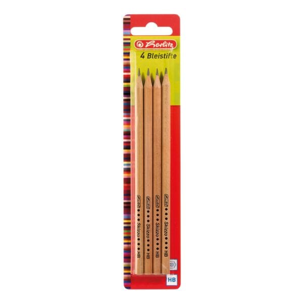 4x potlood »Skizzo natur« HB