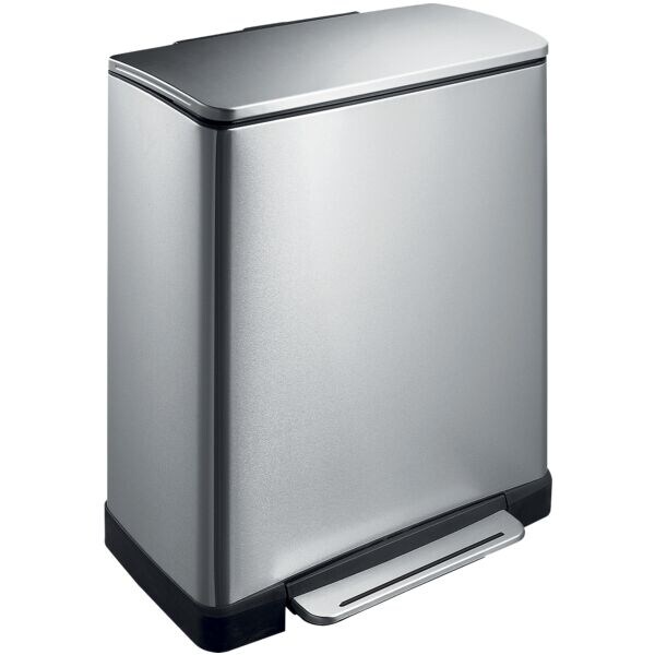 Afvalbak »E-Cube« 28 + 18 liter staal mat