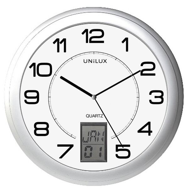 Wandklok instinct grijs 305 mm