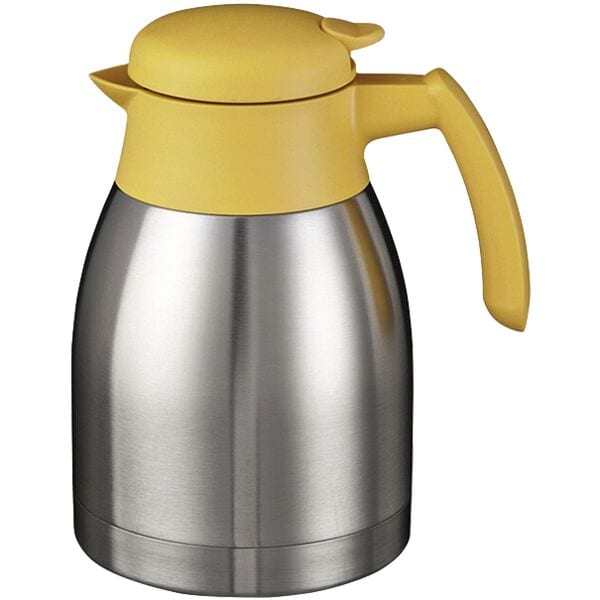 Isolatiekan »Airpot« 1,5 l zilver/geel