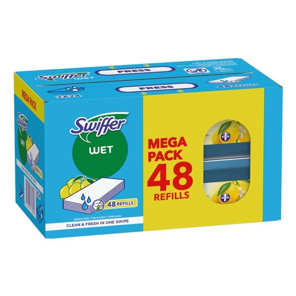 Pak met 48 vochtige vloerdoekjes met citrusfrisheid »Wet Citrus Fresh« box