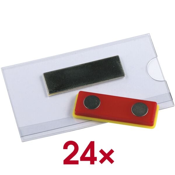 Magnetisch naamplaatje 75,0/40,0 mm 24 stuks