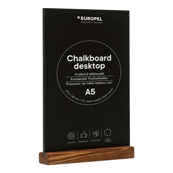 Krijtbord tafelmodel A5 hout