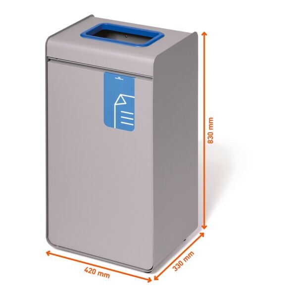 Afvalbak »DURASORT&reg; papier« 55 l grijs/blauw