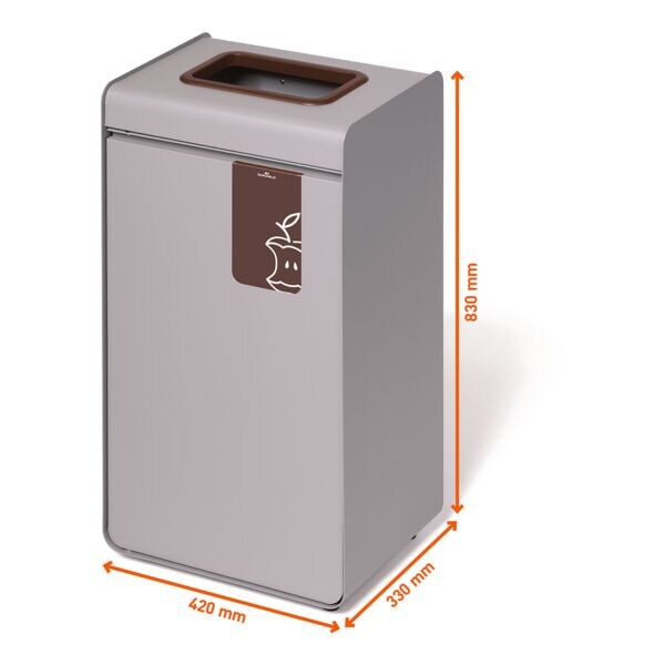 Afvalbak »DURASORT&reg; bioafval« 55 l grijs/bruin