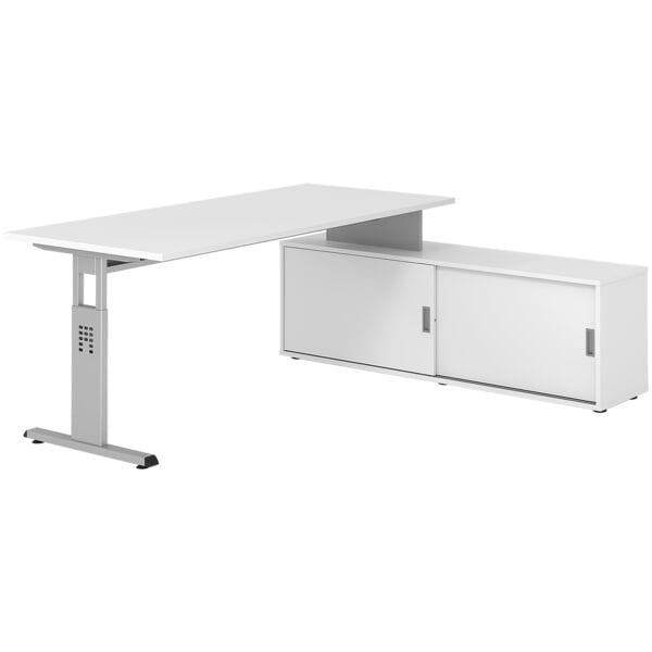 Bureau in hoogte verstelbaar (handmatig) incl. dressoir »Alicante« 180 cm onders