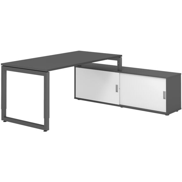 Bureau in hoogte verstelbaar (handmatig) incl. dressoir »Alicante« 160 cm sledep