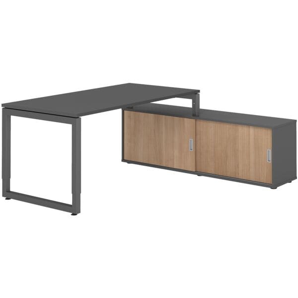 Bureau in hoogte verstelbaar (handmatig) incl. dressoir »Alicante« 160 cm sledep