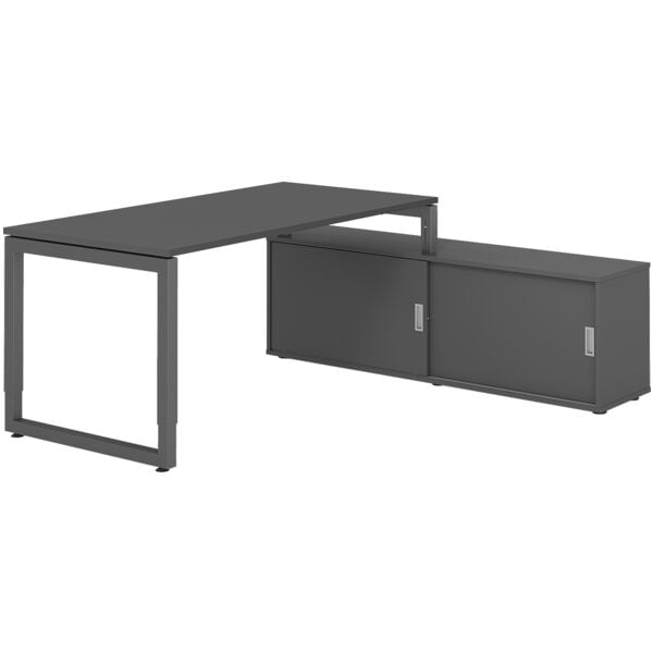 Bureau in hoogte verstelbaar (handmatig) incl. dressoir »Alicante« 160 cm sledep