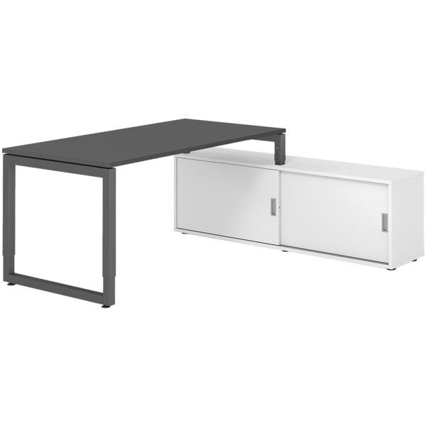 Bureau in hoogte verstelbaar (handmatig) incl. dressoir »Alicante« 160 cm sledep