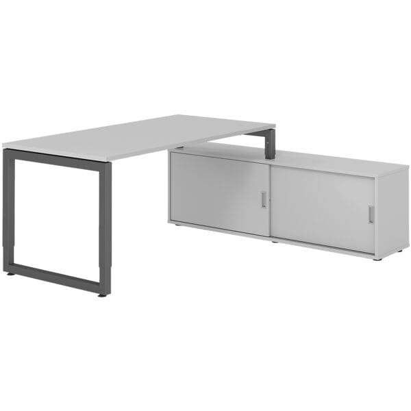 Bureau in hoogte verstelbaar (handmatig) incl. dressoir »Alicante« 160 cm sledep