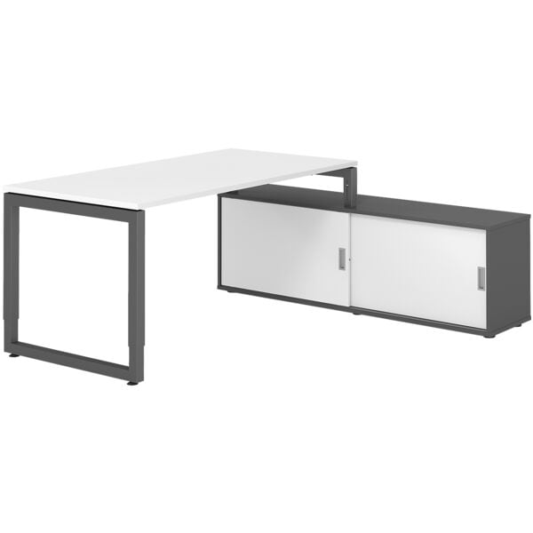 Bureau in hoogte verstelbaar (handmatig) incl. dressoir »Alicante« 160 cm sledep
