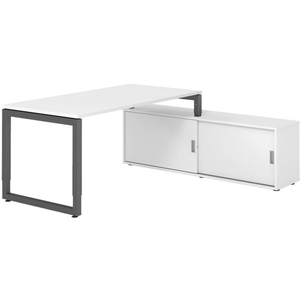 Bureau in hoogte verstelbaar (handmatig) incl. dressoir »Alicante« 160 cm sledep