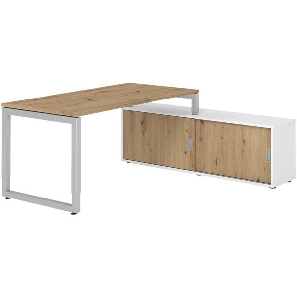 Bureau in hoogte verstelbaar (handmatig) incl. dressoir »Alicante« 160 cm onders