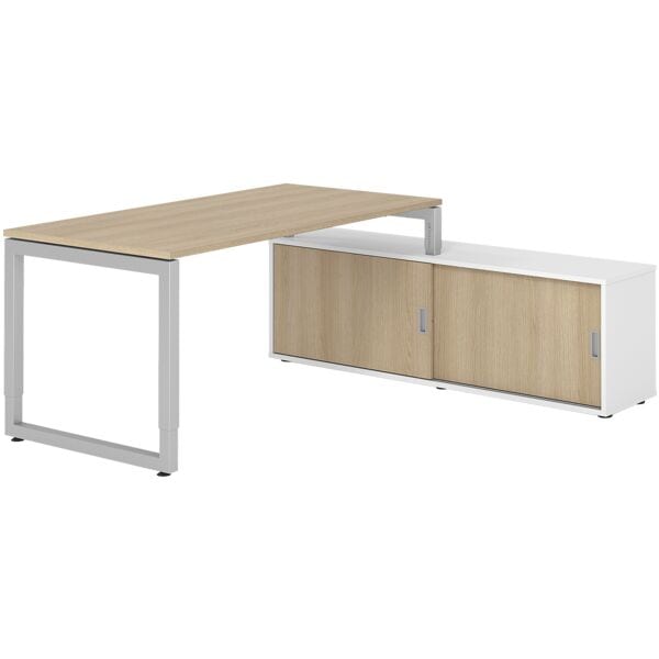 Bureau in hoogte verstelbaar (handmatig) incl. dressoir »Alicante« 160 cm onders