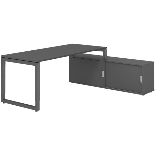 Bureau in hoogte verstelbaar (handmatig) incl. dressoir »Alicante« 180 cm sledep
