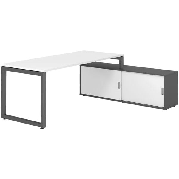 Bureau in hoogte verstelbaar (handmatig) incl. dressoir »Alicante« 180 cm sledep