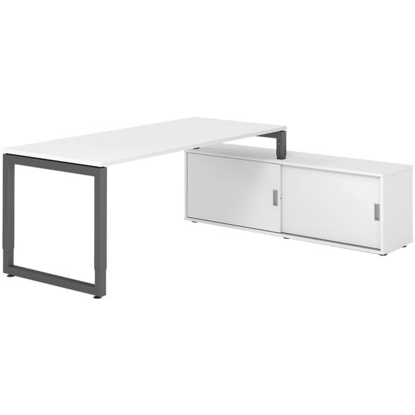 Bureau in hoogte verstelbaar (handmatig) incl. dressoir »Alicante« 180 cm sledep