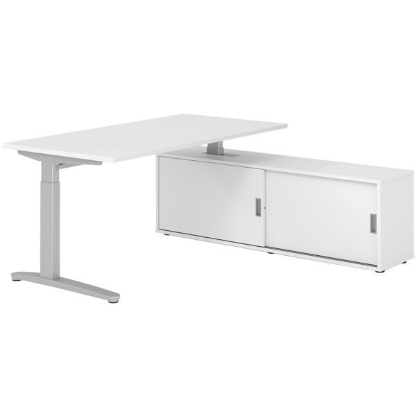 Bureau in hoogte verstelbaar (handmatig) incl. dressoir »Alicante« 160 cm L-onde