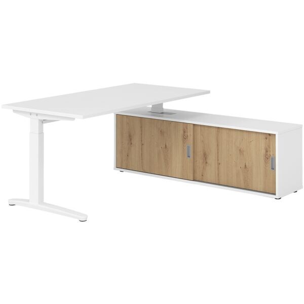 Bureau in hoogte verstelbaar (handmatig) incl. dressoir »Alicante« 160 cm L-onde