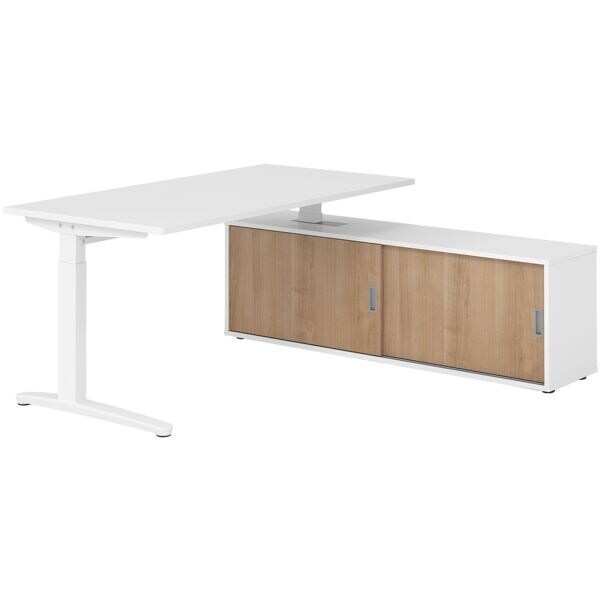Bureau in hoogte verstelbaar (handmatig) incl. dressoir »Alicante« 160 cm L-onde