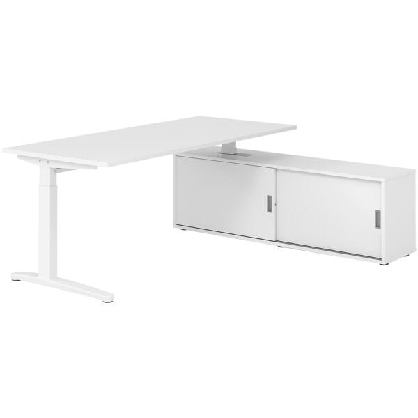 Bureau in hoogte verstelbaar (handmatig) incl. dressoir »Alicante« 180 cm L-onde