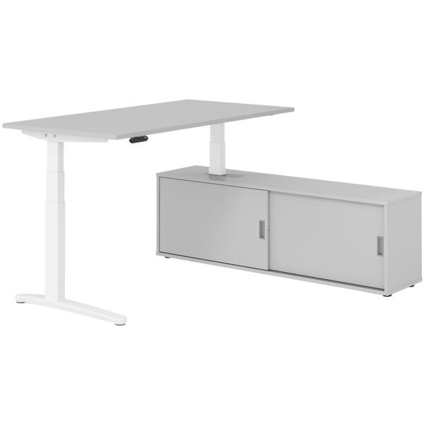 Bureau in hoogte verstelbaar (elektrisch) incl. dressoir »Alicante« 160 cm L-on
