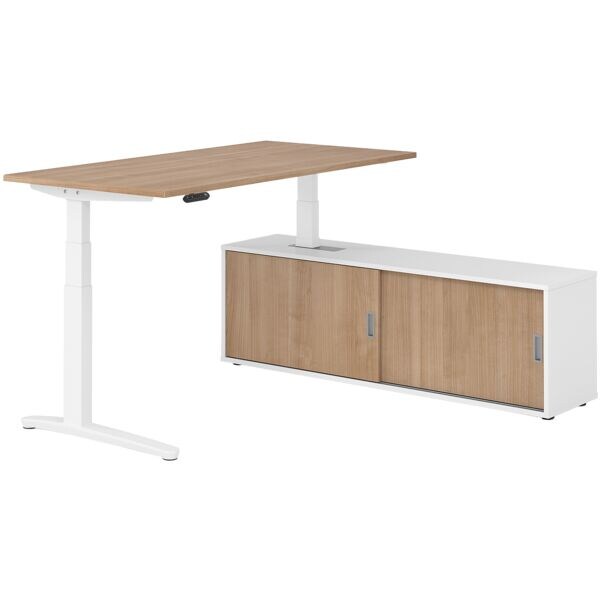 Bureau in hoogte verstelbaar (elektrisch) incl. dressoir »Alicante« 160 cm L-on