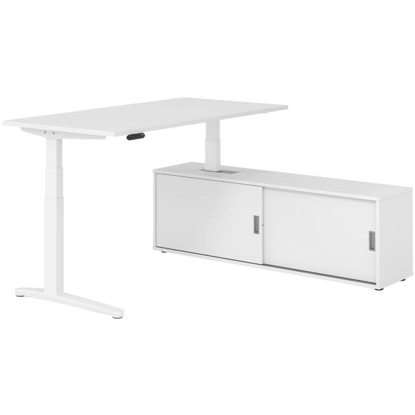 Bureau in hoogte verstelbaar (elektrisch) incl. dressoir »Alicante« 160 cm L-on