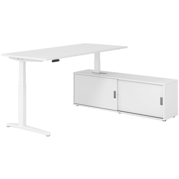 Bureau in hoogte verstelbaar (elektrisch) incl. dressoir »Alicante« 180 cm L-ond
