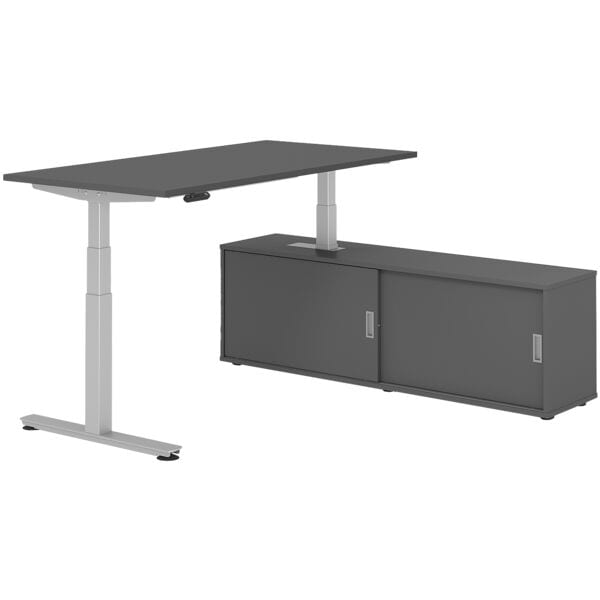 Bureau in hoogte verstelbaar (elektrisch) incl. dressoir »Alicante« 160 cm T-ond
