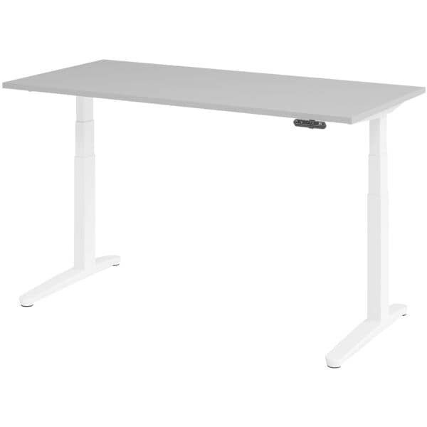 In hoogte verstelbaar bureau (elektrisch) »Alicante« 160 cm onderstel wit slede