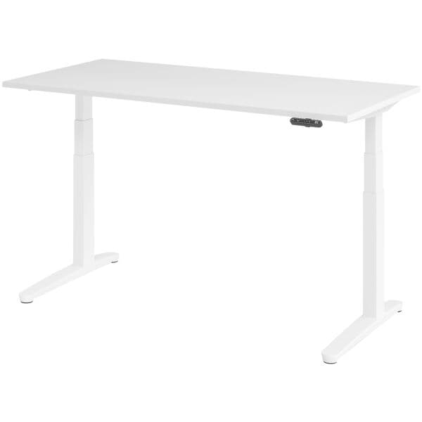 In hoogte verstelbaar bureau (elektrisch) »Alicante« 160 cm onderstel wit slede