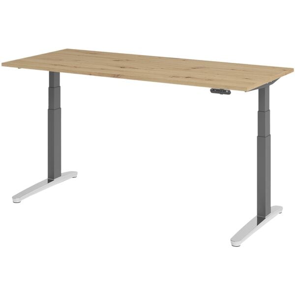 Elektrisch in hoogte verstelbaar bureau »Alicante« 180 cm onderstel grafietkleu