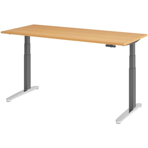 Elektrisch in hoogte verstelbaar bureau »Alicante« 180 cm onderstel grafietkleu