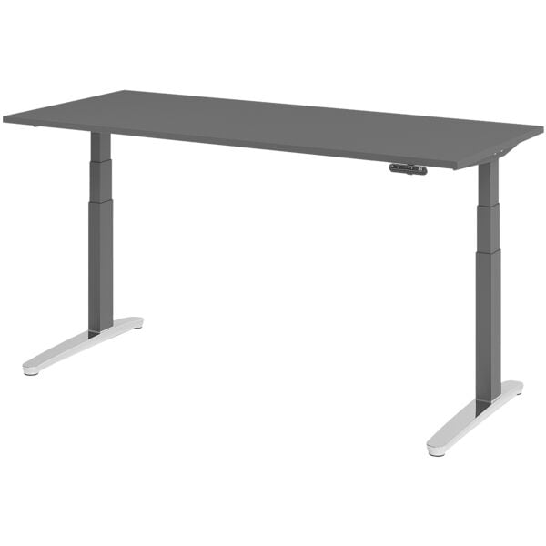 Elektrisch in hoogte verstelbaar bureau »Alicante« 180 cm onderstel grafietkleu