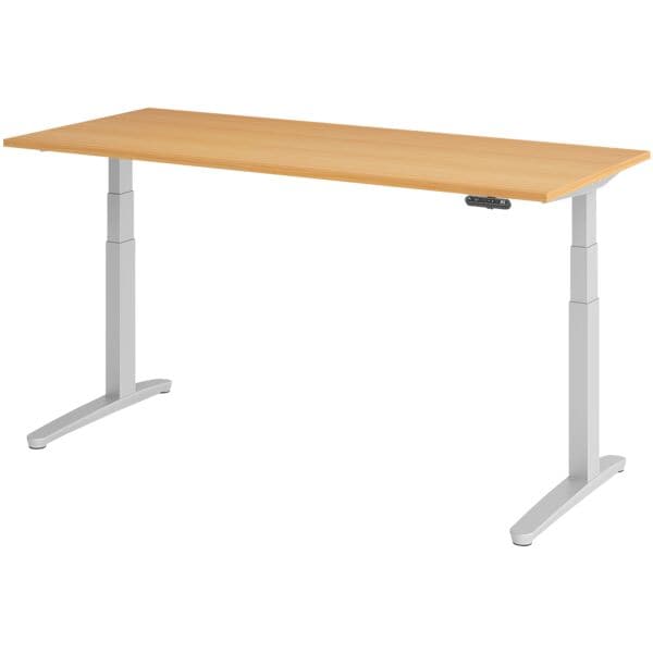 In hoogte verstelbaar bureau (elektrisch) »Alicante« 180 cm onderstel zilverkleu