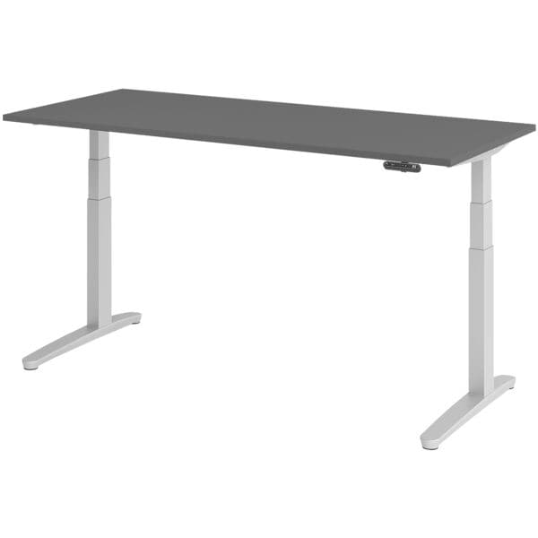 In hoogte verstelbaar bureau (elektrisch) »Alicante« 180 cm onderstel zilverkleu