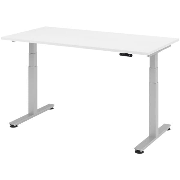 Elektrisch in hoogte verstelbaar bureau »Alicante« 160 cm zilverkleurig onderste