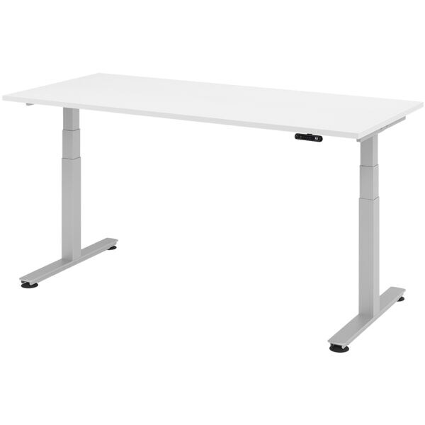 Elektrisch in hoogte verstelbaar bureau »Alicante« 180 cm zilverkleurig onderste