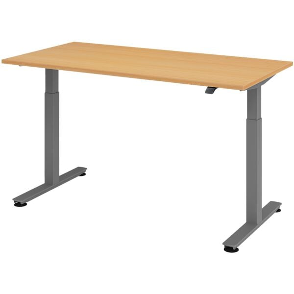 In hoogte verstelbaar bureau (elektrisch) »Alicante« 160 cm onderstel grafietkle