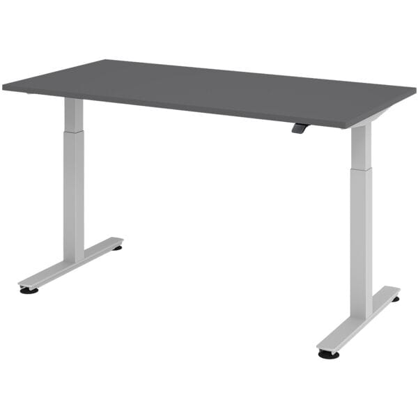 In hoogte verstelbaar bureau (elektrisch) »Alicante« 160 cm onderstel zilverkleu