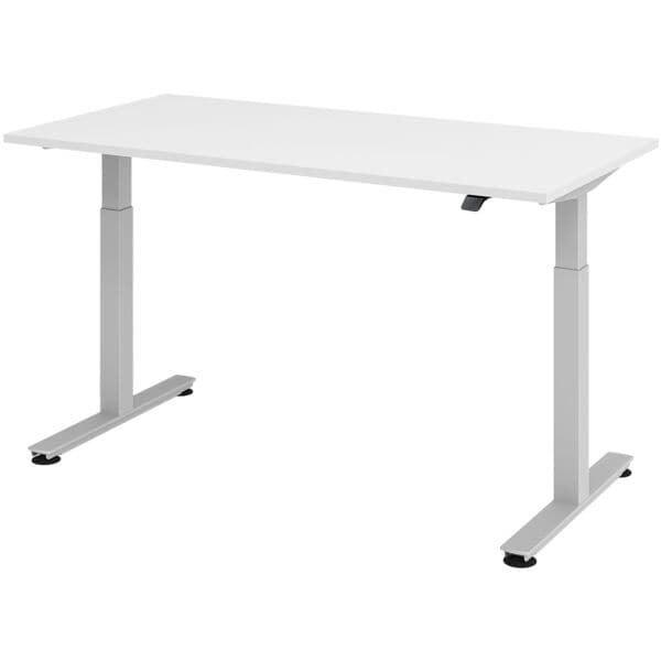 In hoogte verstelbaar bureau (elektrisch) »Alicante« 160 cm onderstel zilverkleu