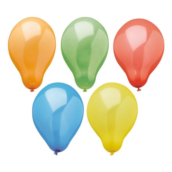 Ballonnen diverse kleuren, in blik Ø 22 cm 100 stuks